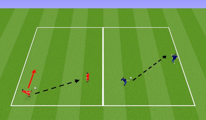 Football/Soccer Session Plan Drill (Colour): Passing Race