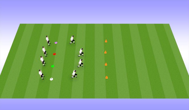 Football/Soccer Session Plan Drill (Colour): Around the Cone