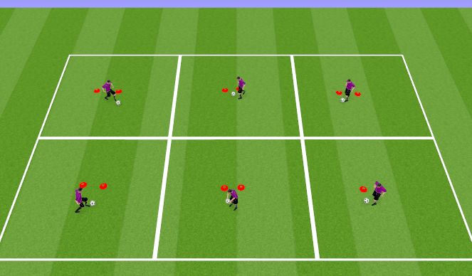 Football/Soccer Session Plan Drill (Colour): Juggling and Turning