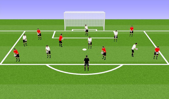 Football/Soccer Session Plan Drill (Colour): Warm Up