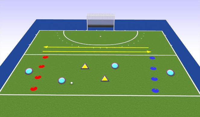 Hockey Session Plan Drill (Colour): End to End