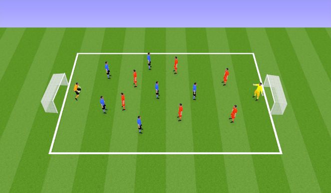 Football/Soccer Session Plan Drill (Colour): SSG