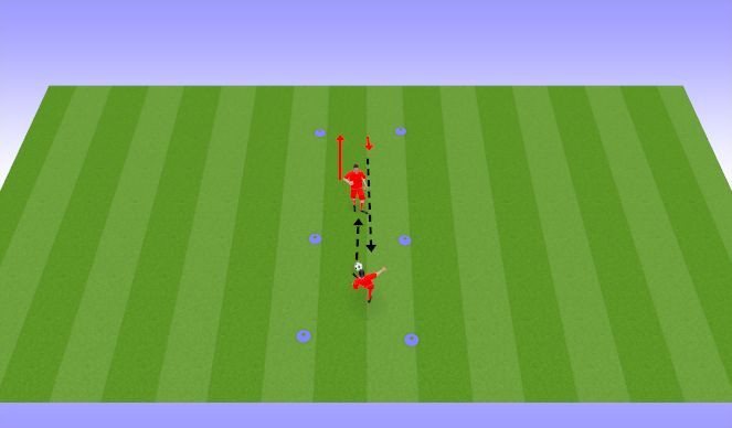 Football/Soccer Session Plan Drill (Colour): Pass/Turn/Dribble
