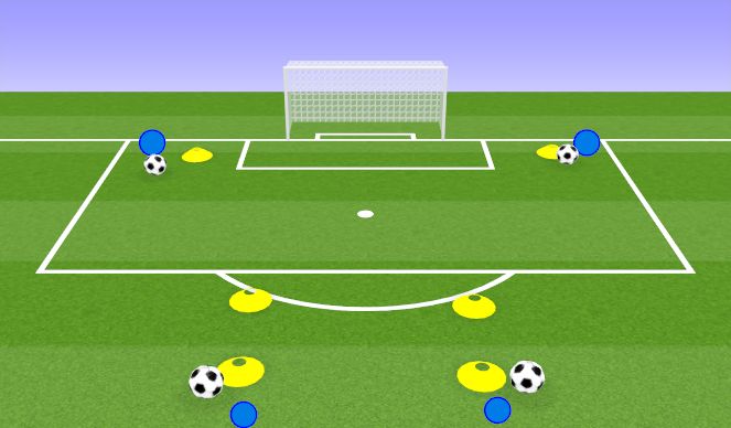 Football/Soccer Session Plan Drill (Colour): Shooting / Finishing