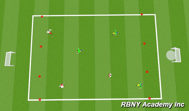 Football/Soccer Session Plan Drill (Colour): Conditioned Game