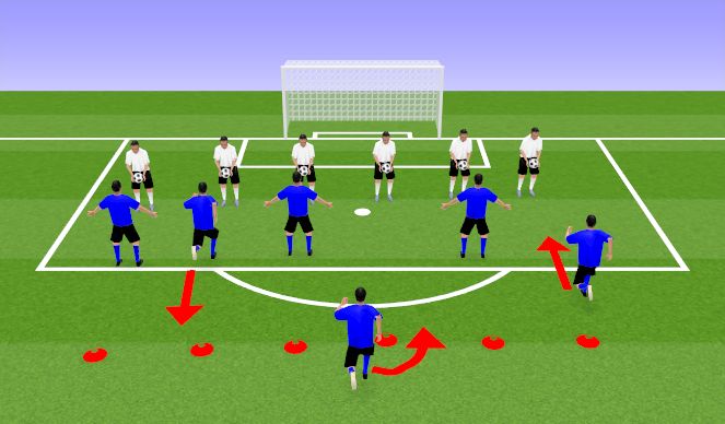 Football/Soccer Session Plan Drill (Colour): Warmup