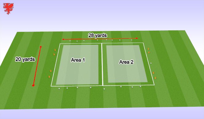 Football/Soccer Session Plan Drill (Colour): Set up