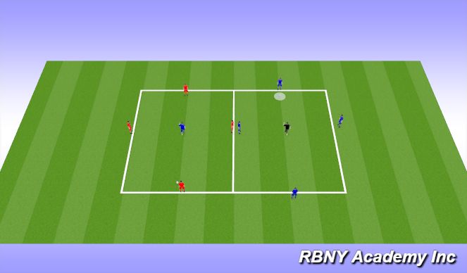 Football/Soccer Session Plan Drill (Colour): Main Activity