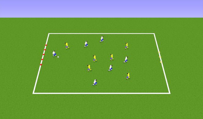 Football/Soccer Session Plan Drill (Colour): 6v6