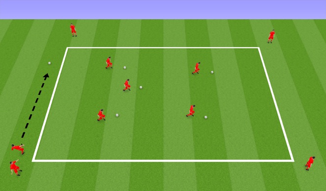 Football/Soccer Session Plan Drill (Colour): Warm Up