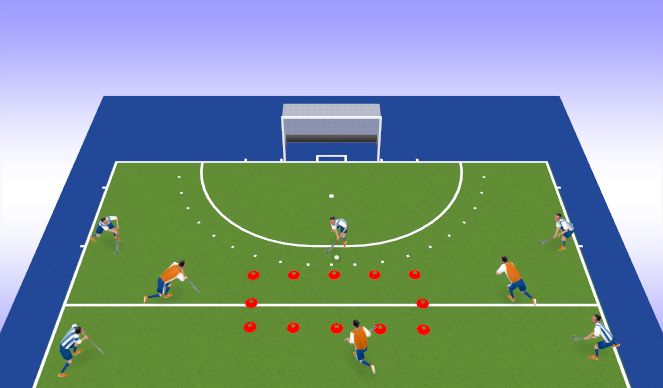 Hockey Session Plan Drill (Colour): Playing Wide & Keeping Possession