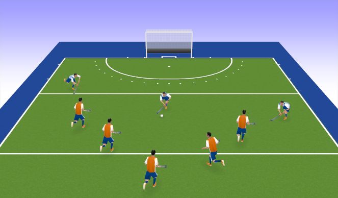 Hockey Session Plan Drill (Colour): Anticipate