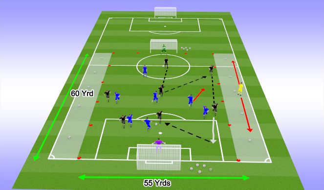 Football/Soccer Session Plan Drill (Colour): Final Game (Whole) - 8v8 