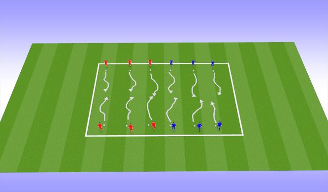 Football/Soccer Session Plan Drill (Colour): W up (10 mins)