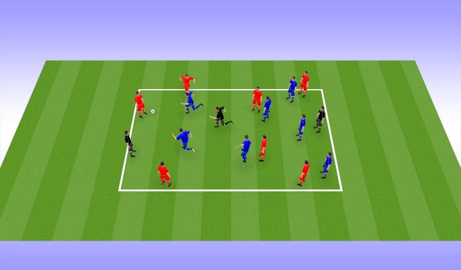 Football/Soccer Session Plan Drill (Colour): PP 7v7+3