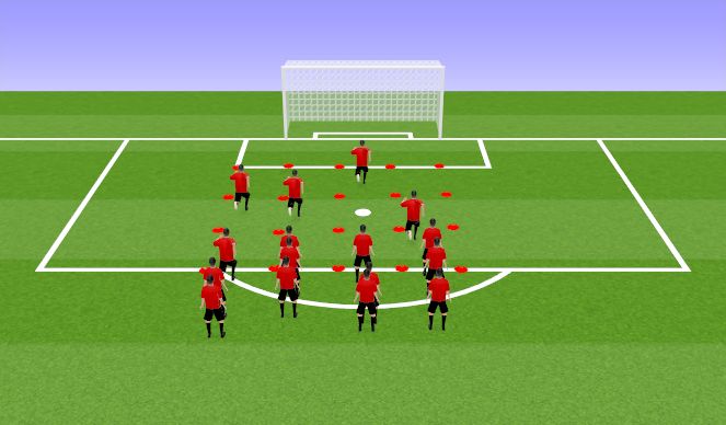 Football/Soccer Session Plan Drill (Colour): Warm Up