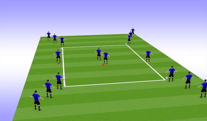 Football/Soccer Session Plan Drill (Colour): Progression 2