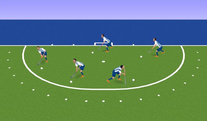 Hockey Session Plan Drill (Colour): Me and My Ball