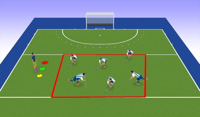 Hockey Session Plan Drill (Colour): Traffic Lights