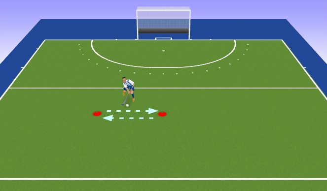 Hockey Session Plan Drill (Colour): Stick Drags