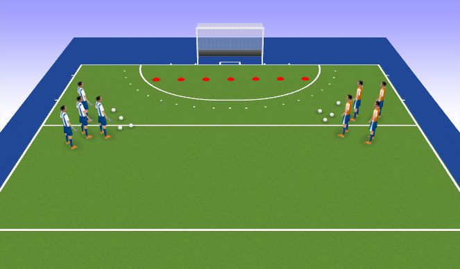 Hockey Session Plan Drill (Colour): Shooting Competition