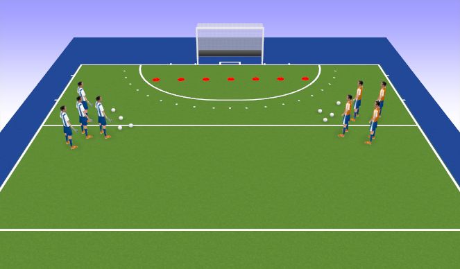 Hockey Session Plan Drill (Colour): Shooting Competition