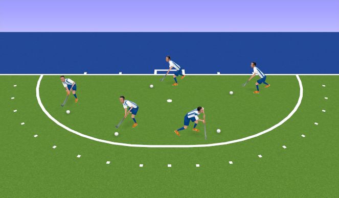 Hockey Session Plan Drill (Colour): Me and My Ball