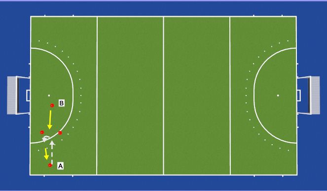 Hockey Session Plan Drill (Colour): Warm up and skill work