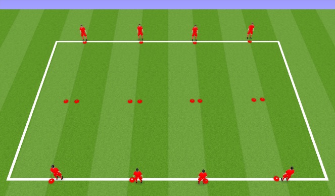Football/Soccer Session Plan Drill (Colour): 1v1 Tag