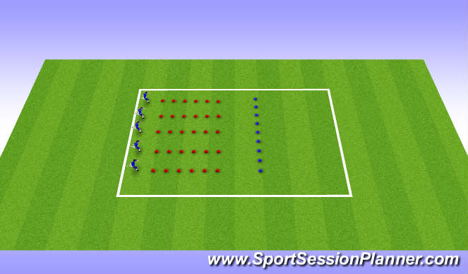 Football/Soccer Session Plan Drill (Colour): Running Mechanics