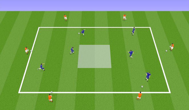 Football/Soccer Session Plan Drill (Colour): Warm up