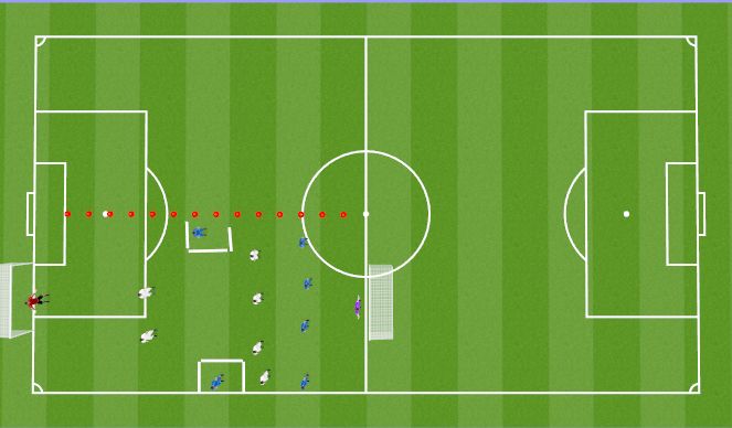 Football/Soccer Session Plan Drill (Colour): Diagonal Transition Game