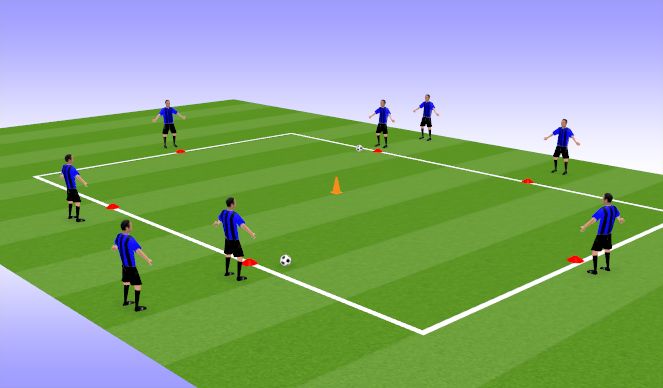 Football/Soccer Session Plan Drill (Colour): Set Up