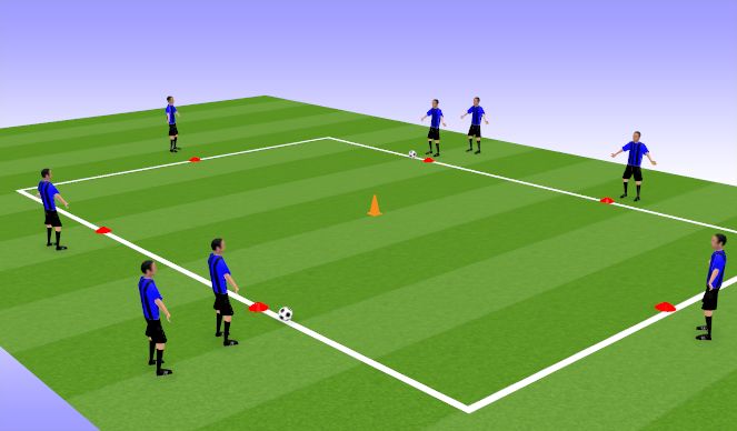 Football/Soccer Session Plan Drill (Colour): Progression 1