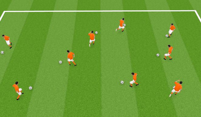 Football/Soccer Session Plan Drill (Colour): Ball mastery