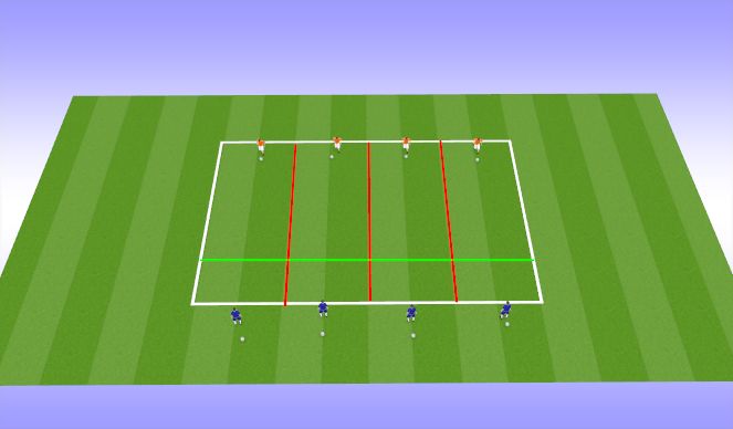 Football/Soccer Session Plan Drill (Colour): 1v1s - Turns