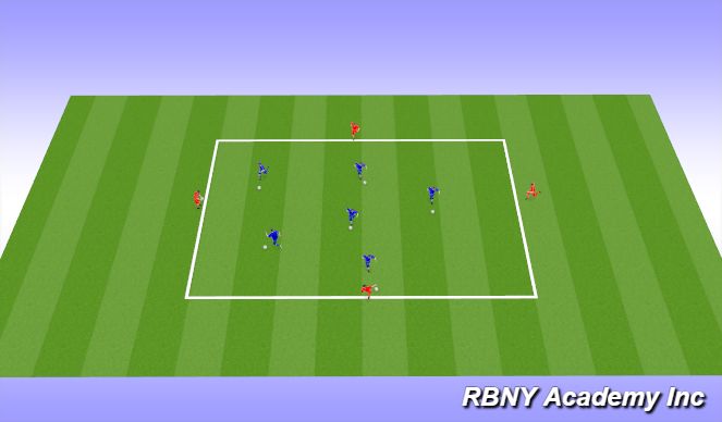 Football/Soccer Session Plan Drill (Colour): Main Activity