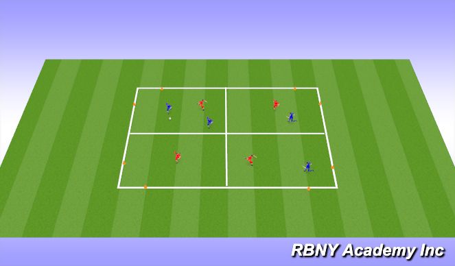 Football/Soccer Session Plan Drill (Colour): Conditioned game