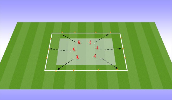 Football/Soccer Session Plan Drill (Colour): Passing Option 2