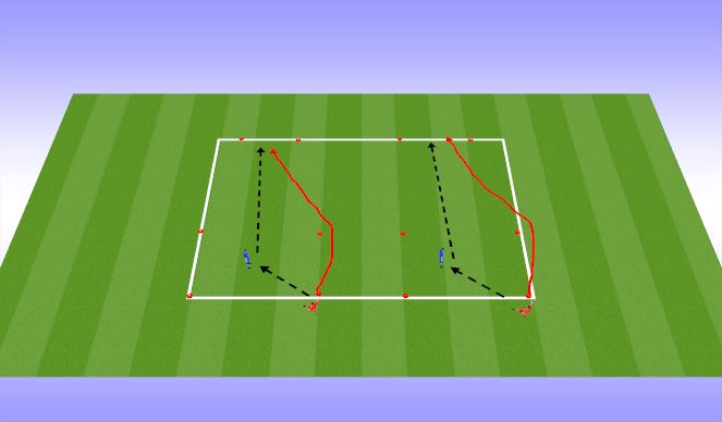 Football/Soccer Session Plan Drill (Colour): Passing Option 4