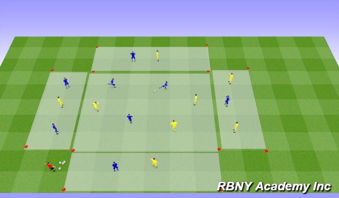 Football/Soccer Session Plan Drill (Colour): Intro - 8v8