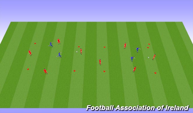 Football/Soccer Session Plan Drill (Colour): 4v2 rondo 