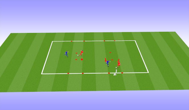 Football/Soccer Session Plan Drill (Colour): Technical - 1v1 Game