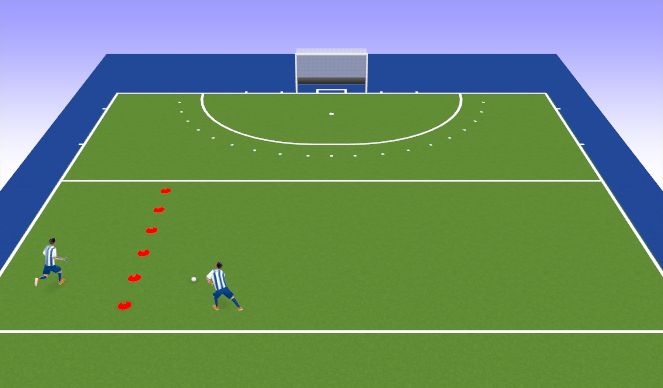 Hockey Session Plan Drill (Colour): Circle entry from left side