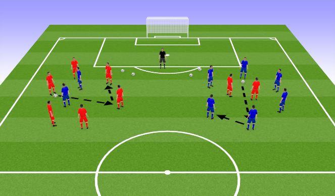 Football/Soccer Session Plan Drill (Colour): Rondo