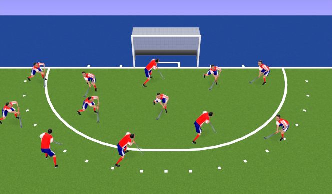 Hockey Session Plan Drill (Colour): In the jungle