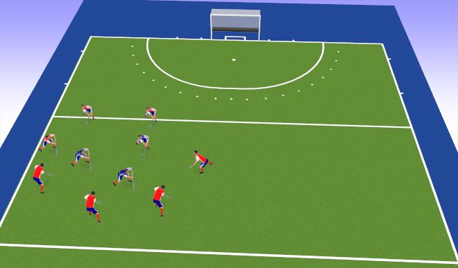 Hockey Session Plan Drill (Colour): Cant Pass it