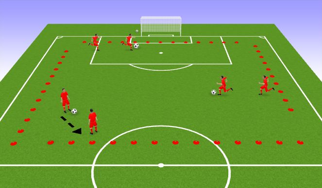 Football/Soccer Session Plan Drill (Colour): Warm Up