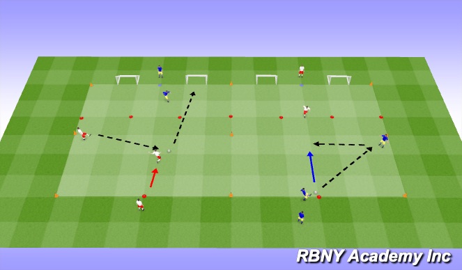 Football/Soccer Session Plan Drill (Colour): Main Activity 