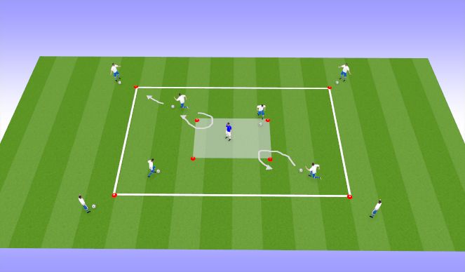 Football/Soccer Session Plan Drill (Colour): Technical Repitition
